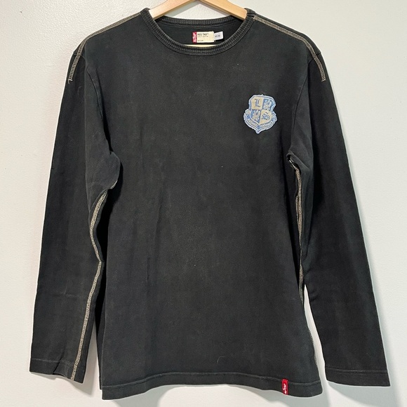 Levi’s Red Tab Men’s Black Long Sleeve Graphic Sweatshirt - Size M - Picture 1 of 9